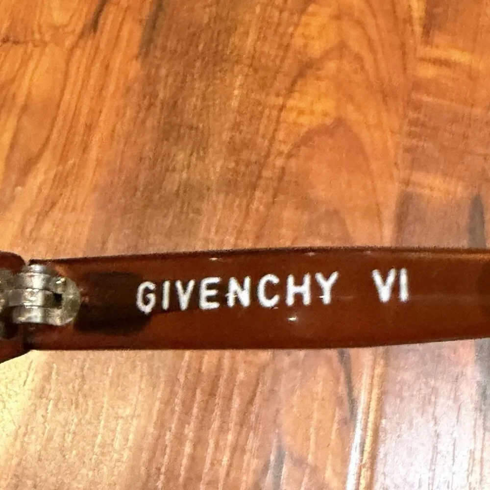 Rare Vintage Givenchy VI Unico Canada Optyl Amber Brown Eyeglass Frames Only